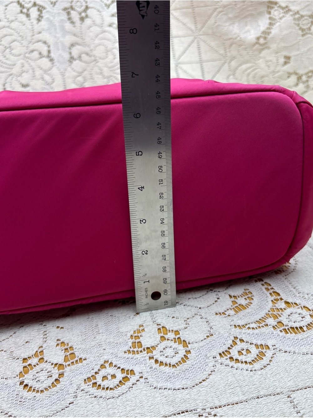 TUMI Backpack With Computer Sleeve Nylon with Leather Trim Pink - Picture 16 of 16